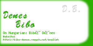 denes bibo business card